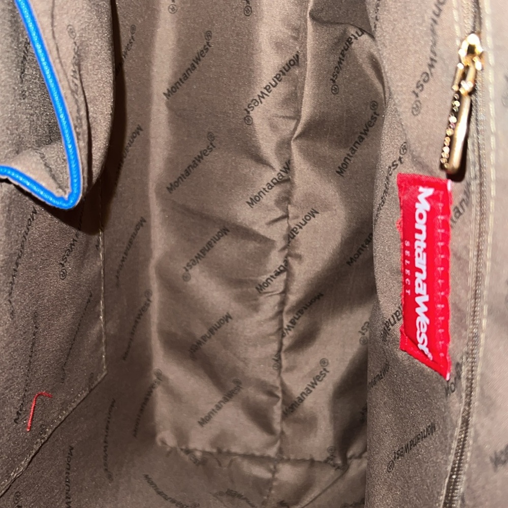 Montana West Blue Satchel Bag with Metallic Accents - Picture 6 of 7